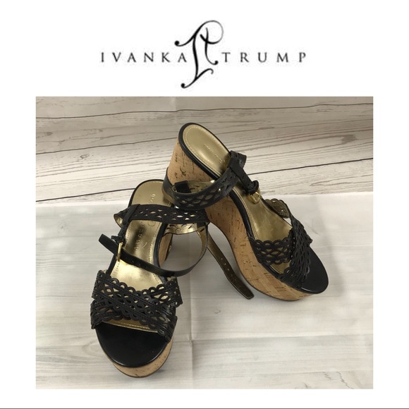 Ivanka Trump Shoes - Ivanka Trump Black Wedge Sandal. Sz 6M